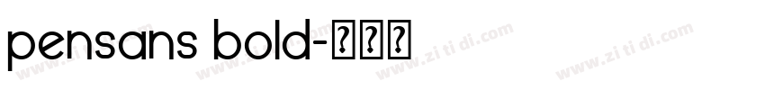 pensans bold字体转换